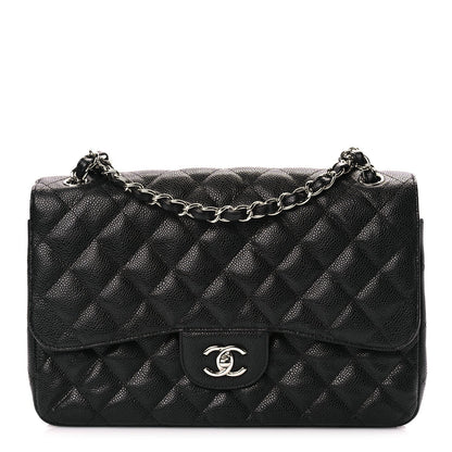 Chanel Caviar Quilted Jumbo Double Flap Black 1 of 10