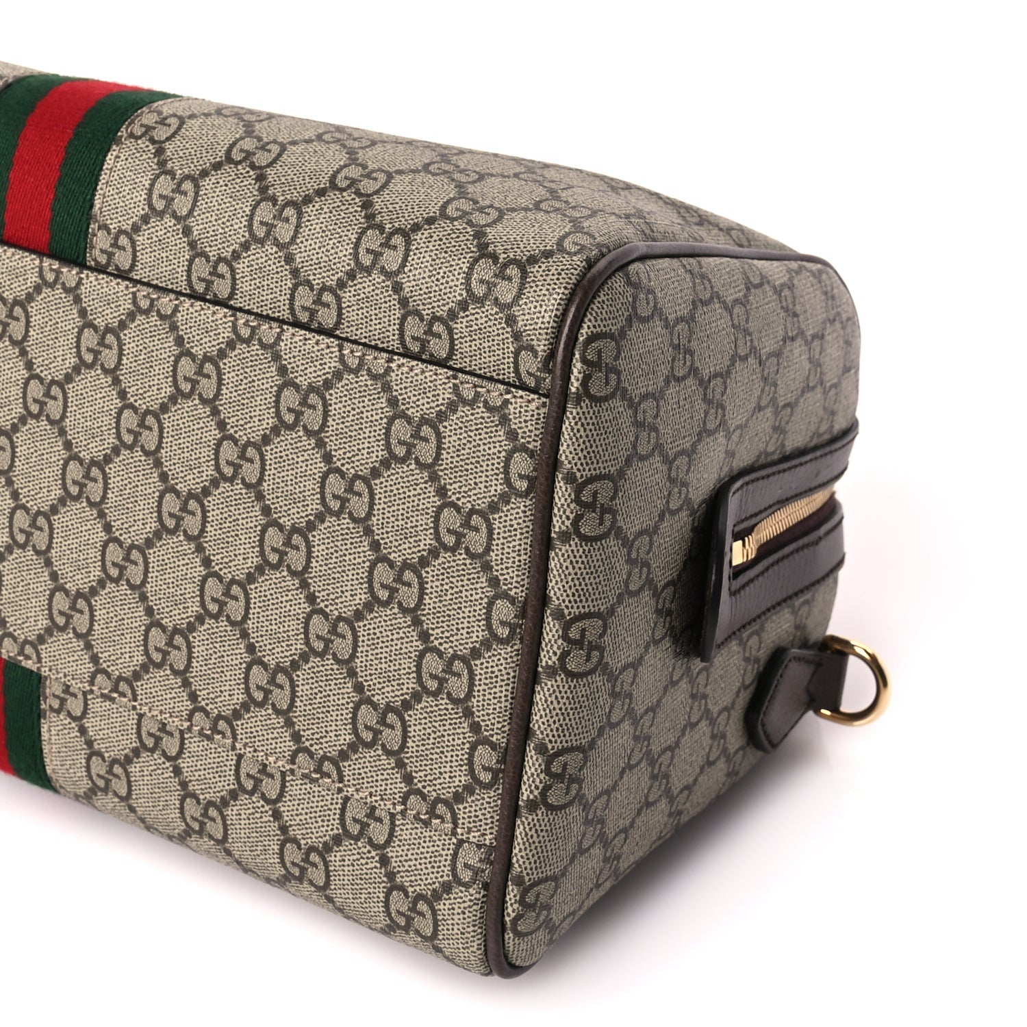 Gucci GG Supreme Monogram Web Medium Ophidia Top Handle Bag Beige Ebony 8 of 8