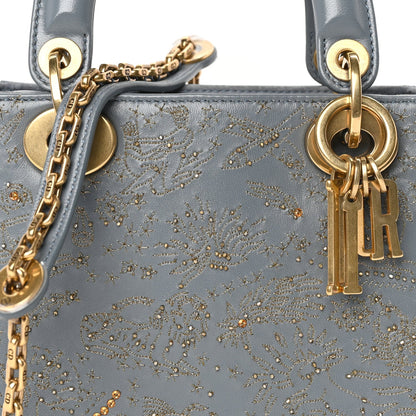 Christian Dior Lambskin Beaded Embroidered Mini Astrology Lady Dior  Blue Multicolor 6 of 8