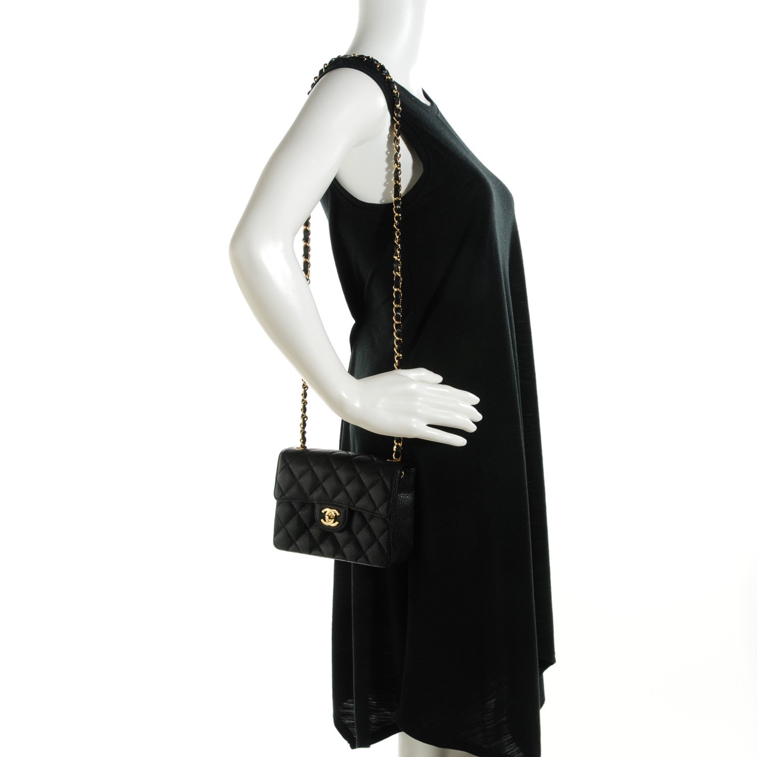 Chanel Caviar Quilted Mini Square Flap Black 2 of 9