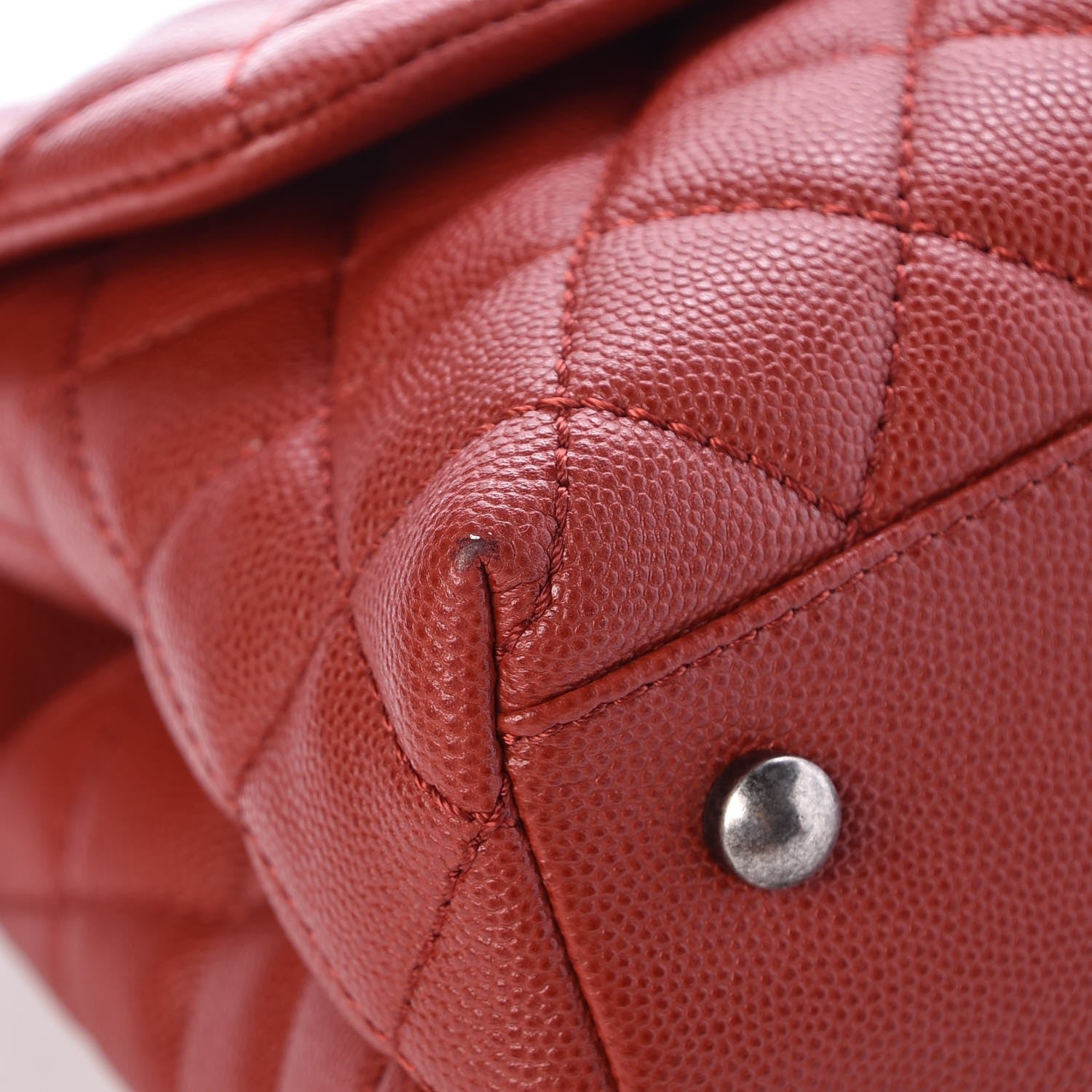 Chanel Caviar Quilted Mini Coco Handle Flap Dark Red 10 of 13