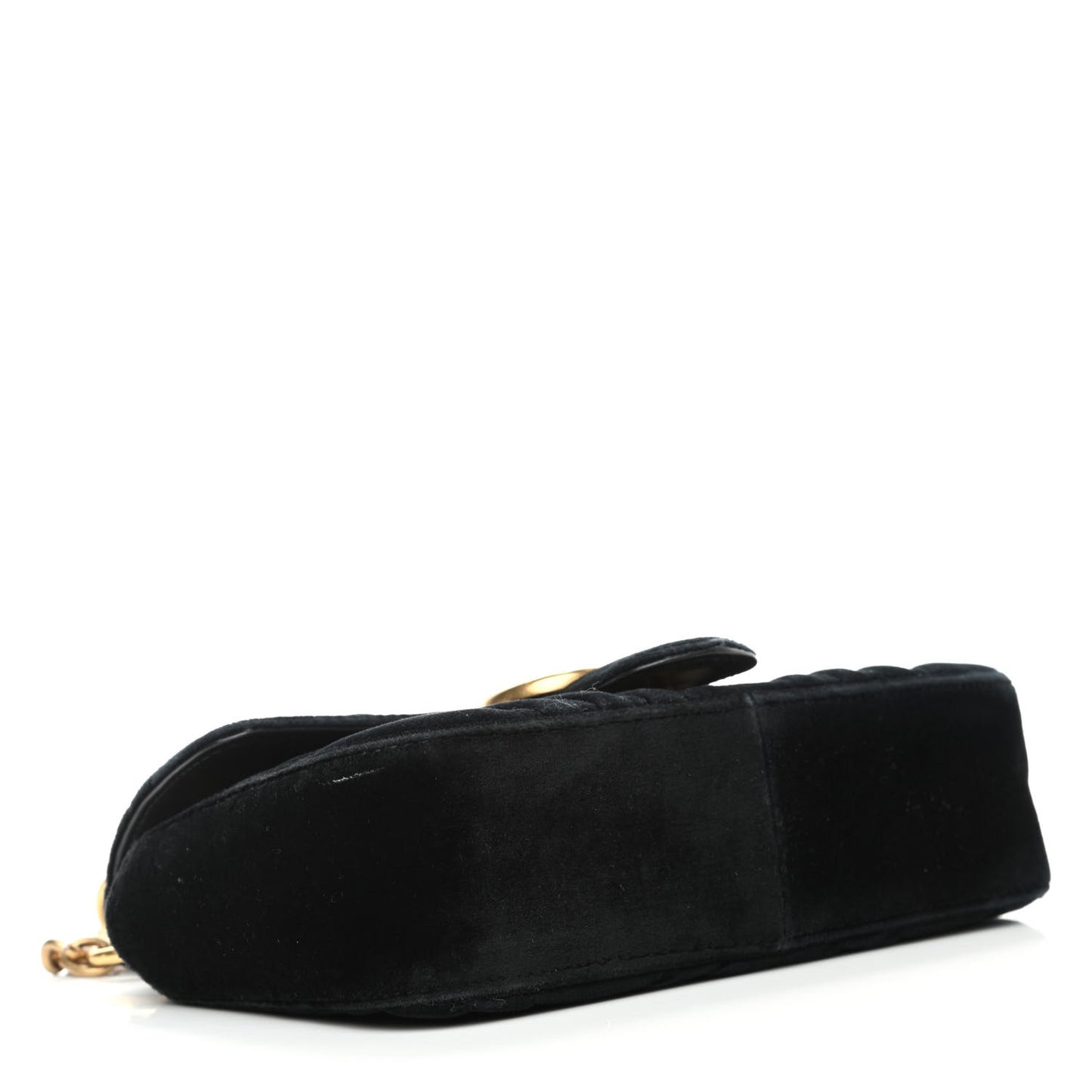 Velvet Matelasse Mini GG Marmont Shoulder Bag Black