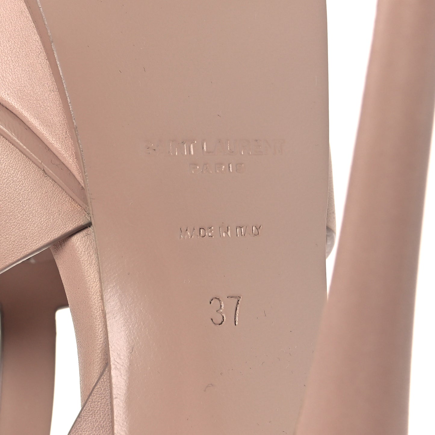 Calfskin Tribute 105 Platform Sandals 37 Nude
