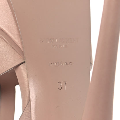 Saint Laurent Calfskin Tribute 105 Platform Sandals 37 Nude 8 of 12