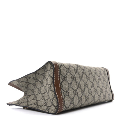 Gucci GG Supreme Monogram Calfskin Small Padlock Tote Beige Ebony Tuscany 4 of 7