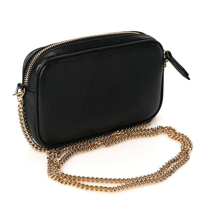 Gucci Dollar Calfskin Super Mini GG Marmont Chain Shoulder Bag Black 2 of 8
