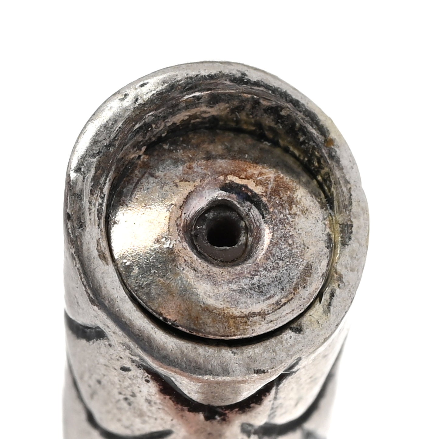 Brass Bead Snake Earrings Silver