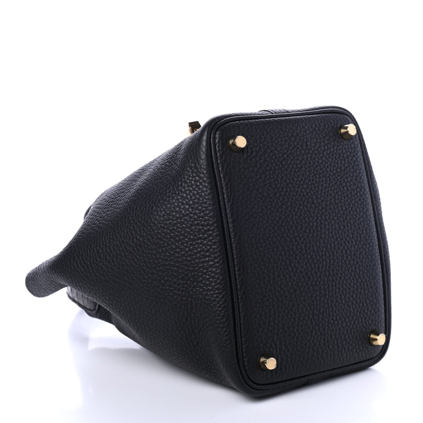 Taurillon Clemence Matte Alligator Picotin Lock Touch 18 PM Black