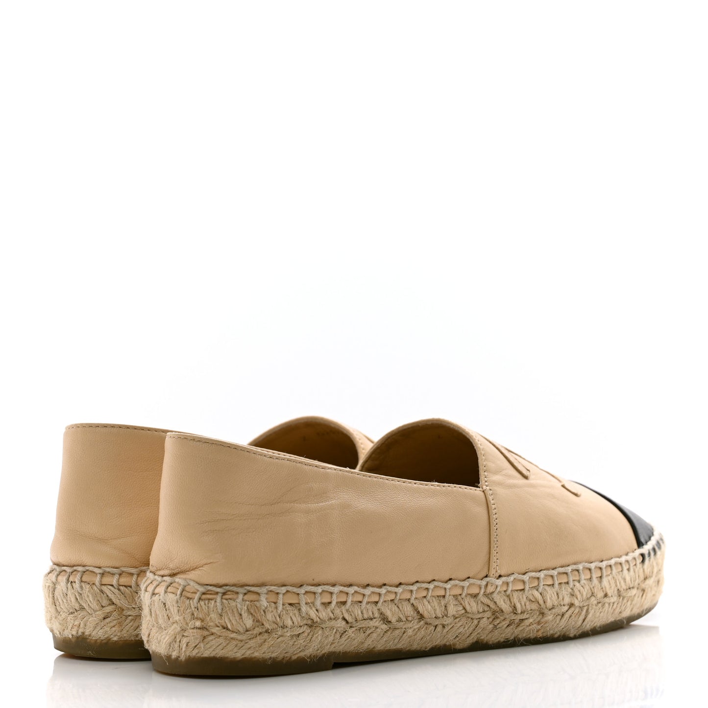 Lambskin CC Espadrilles 35 Beige Black