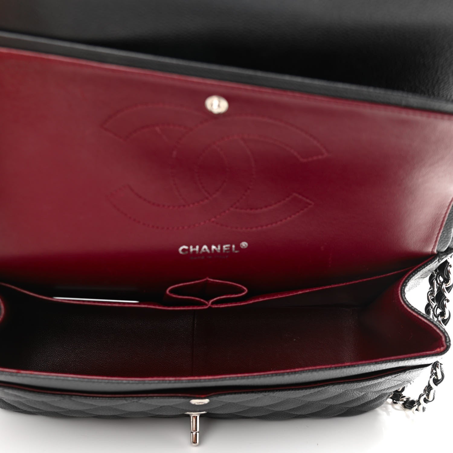 Chanel Caviar Quilted Jumbo Double Flap Black 5 of 12