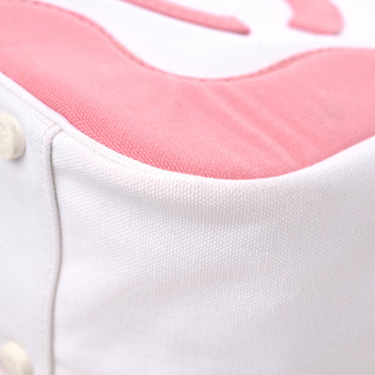 Chanel Canvas CC Handbag Pink White 9 of 14