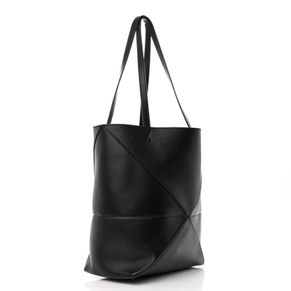 Loewe Shiny Calfskin Medium Puzzle Fold Tote Black 3 of 14