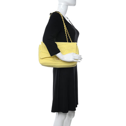 Chanel Denim Coco Jumbo Single Flap Yellow 2 of 10