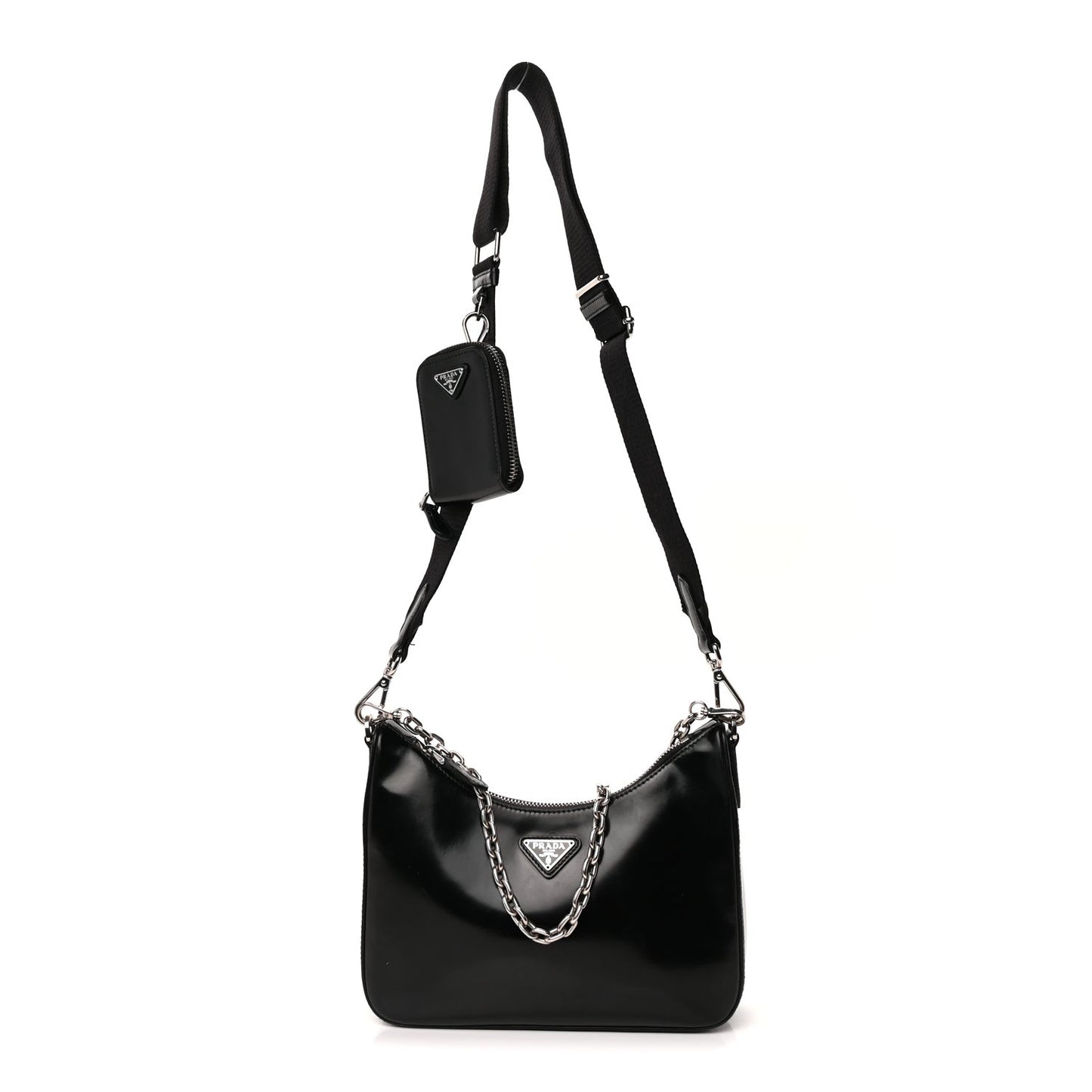 Calfskin Re-Edition 2005 Shoulder Bag  Black