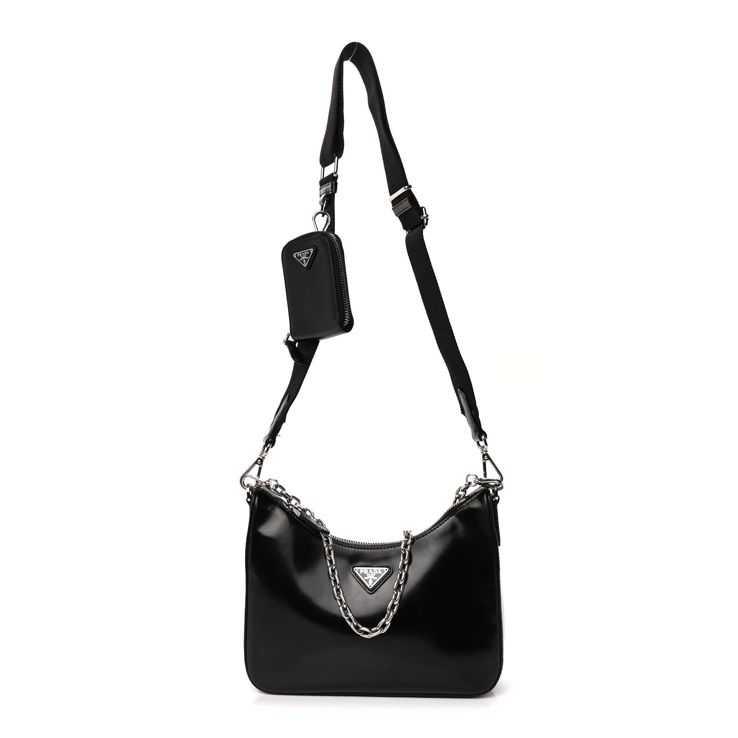Prada Calfskin Re-Edition 2005 Shoulder Bag  Black 1 of 8
