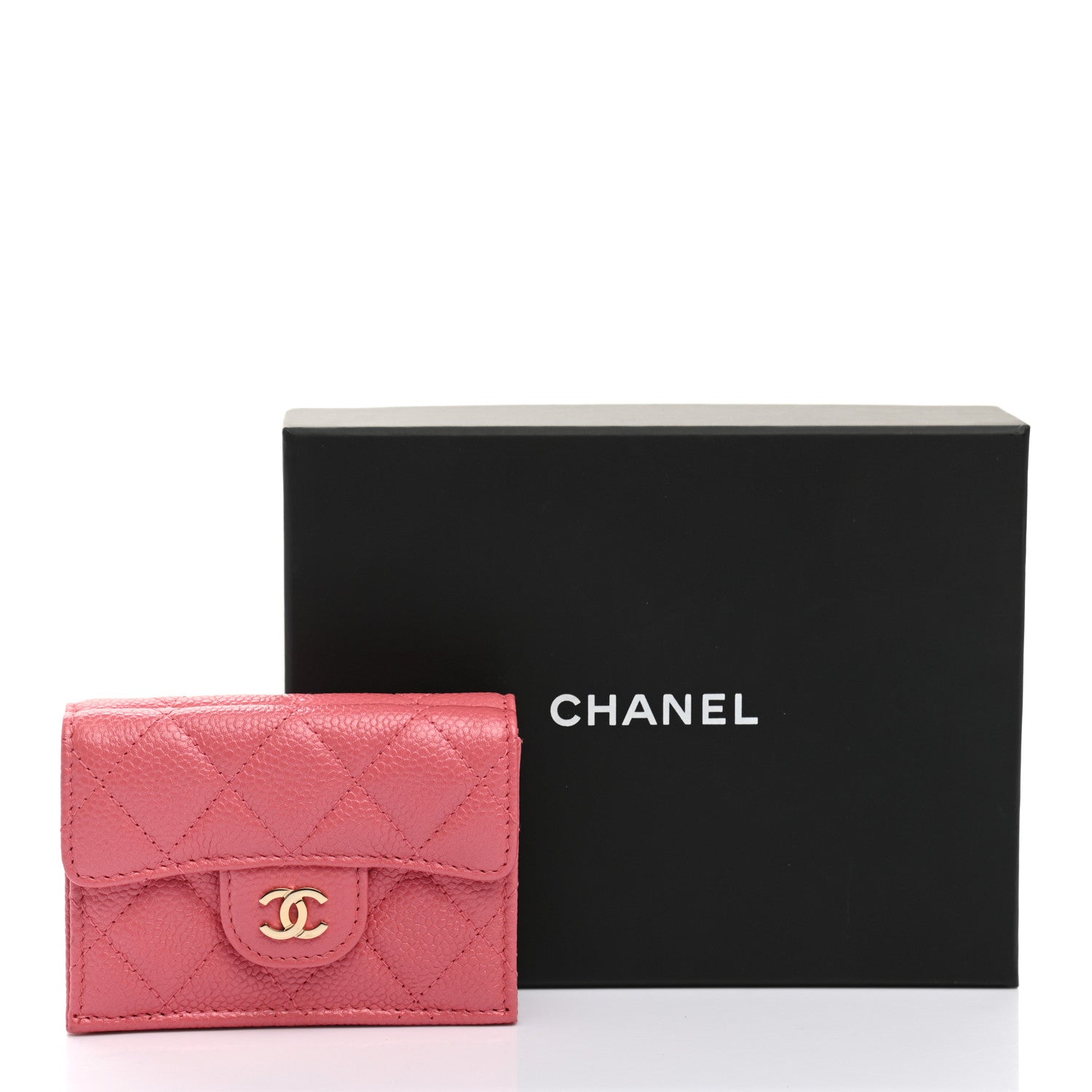 Chanel Caviar Quilted Double Flap Wallet Pink 8 of 8