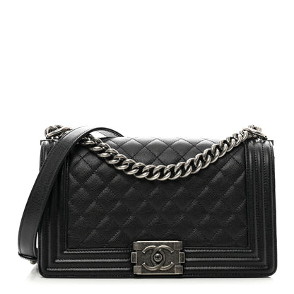 Chanel Caviar Quilted Medium Boy Flap Black 1 of 11