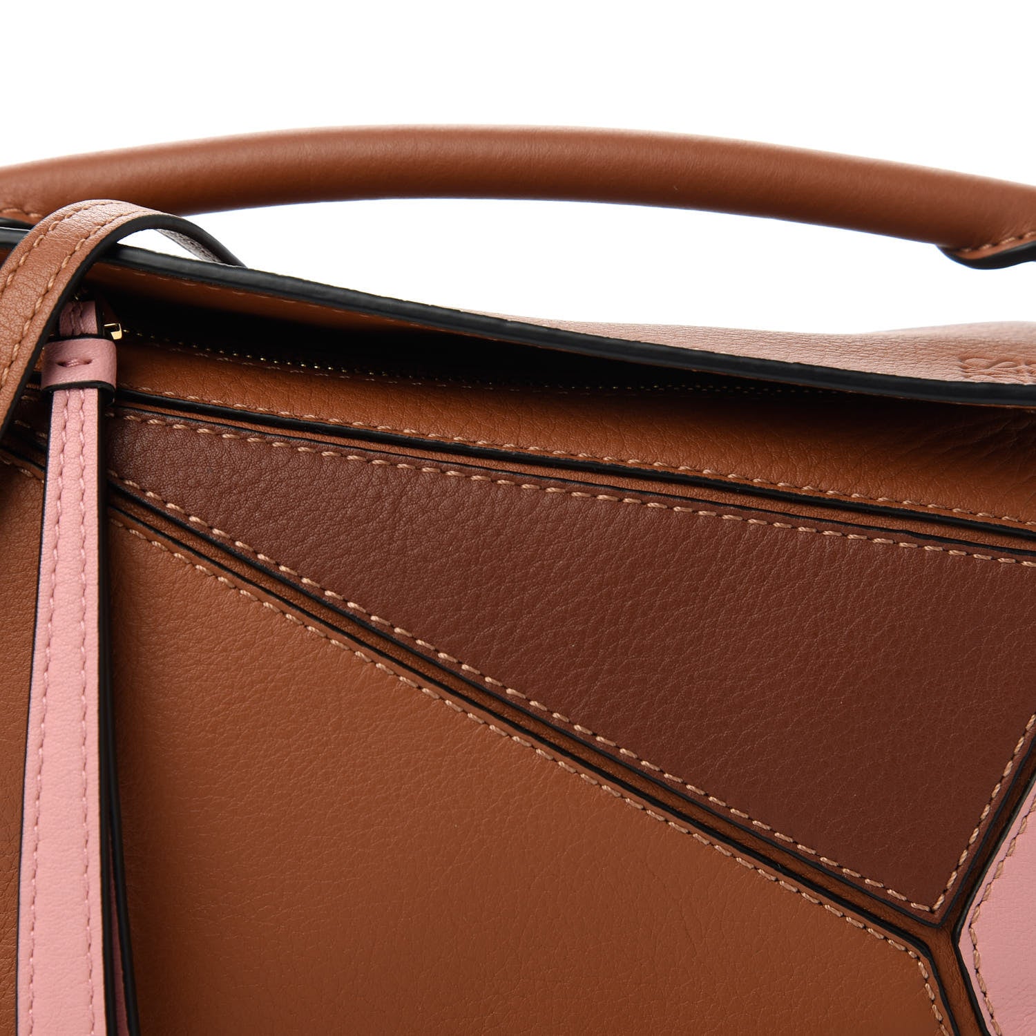 Loewe Calfskin Mini Puzzle Bag Tan Medium Pink 10 of 10