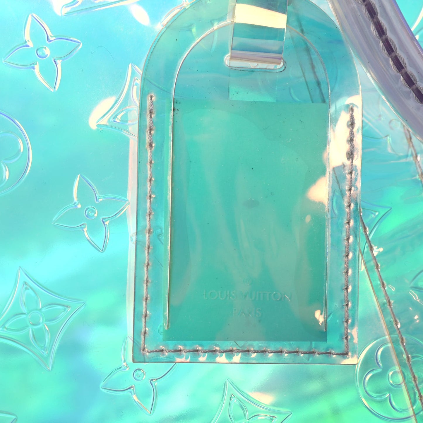 PVC Monogram Keepall Bandouliere 50 Iridescent Prism
