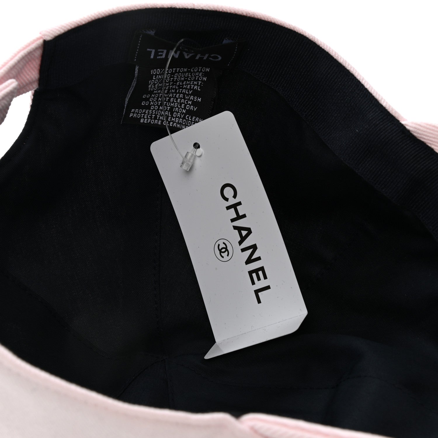Chanel Cotton Sequin CC Cap Hat Light Pink 8 of 8