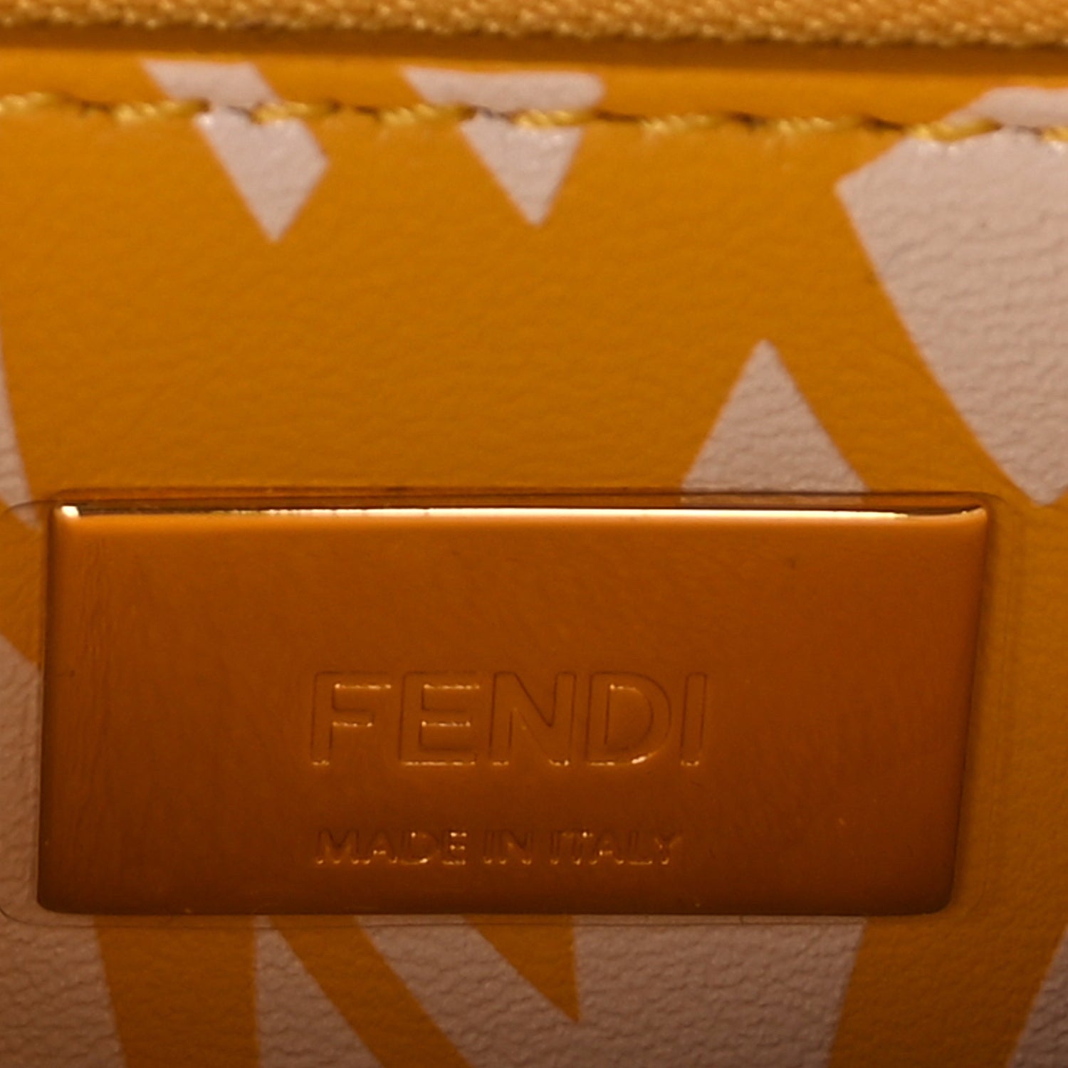 Fendi X SARAH COLEMAN Vitello Liberty Shiny Nappa Plexiglass FF Vertigo Mini Peekaboo Iconic Satchel  Mimosa White 6 of 9