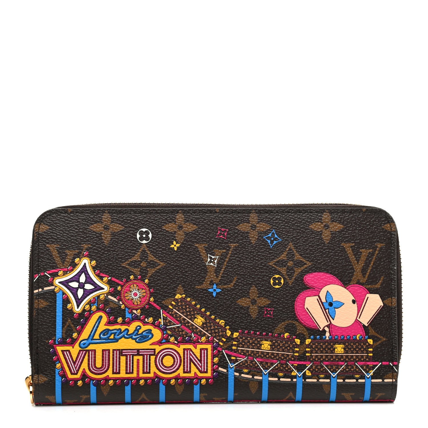Louis Vuitton Monogram 2020 Christmas Animation Zippy Wallet Pivoine 1 of 7