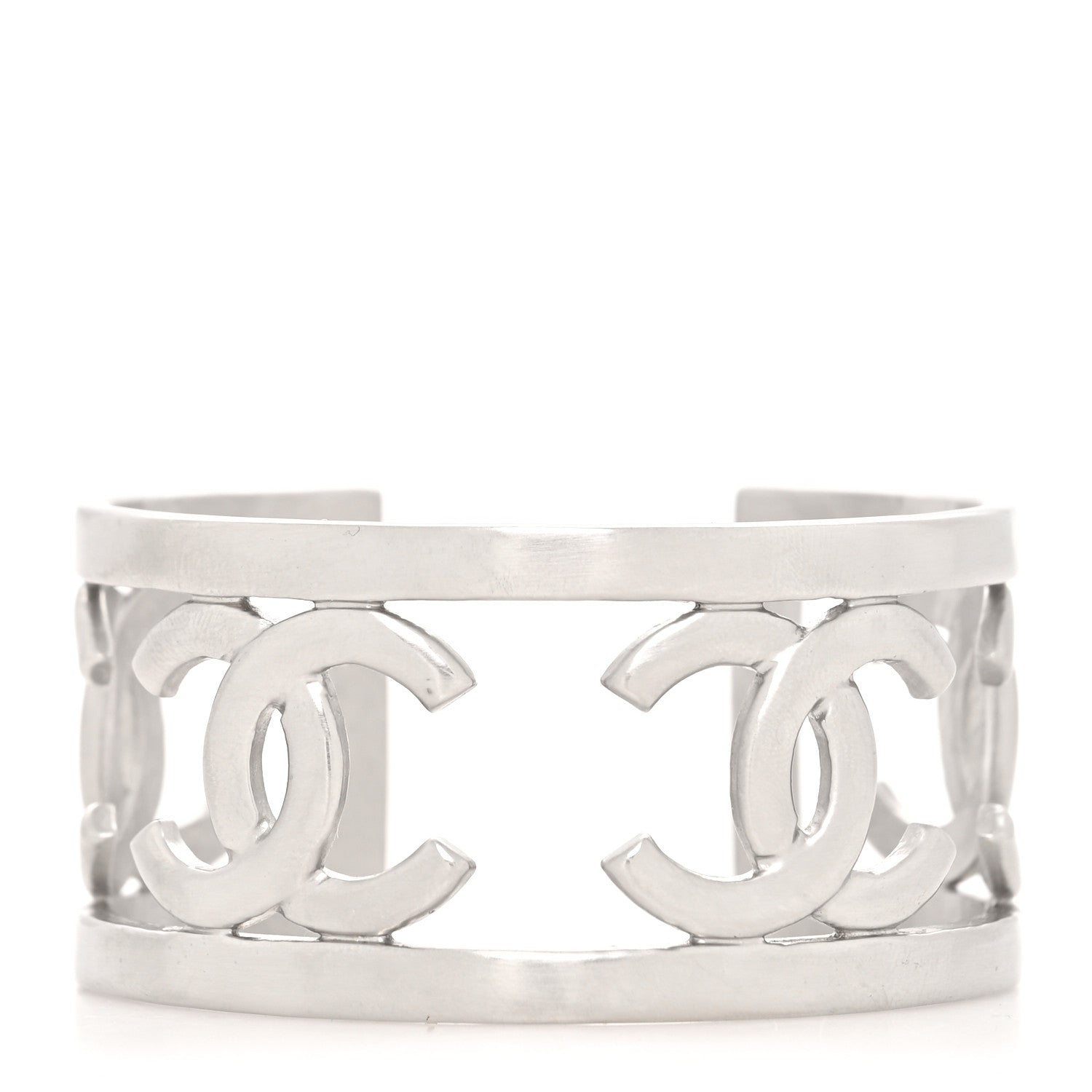 Chanel Metal CC Cuff Silver 1 of 4