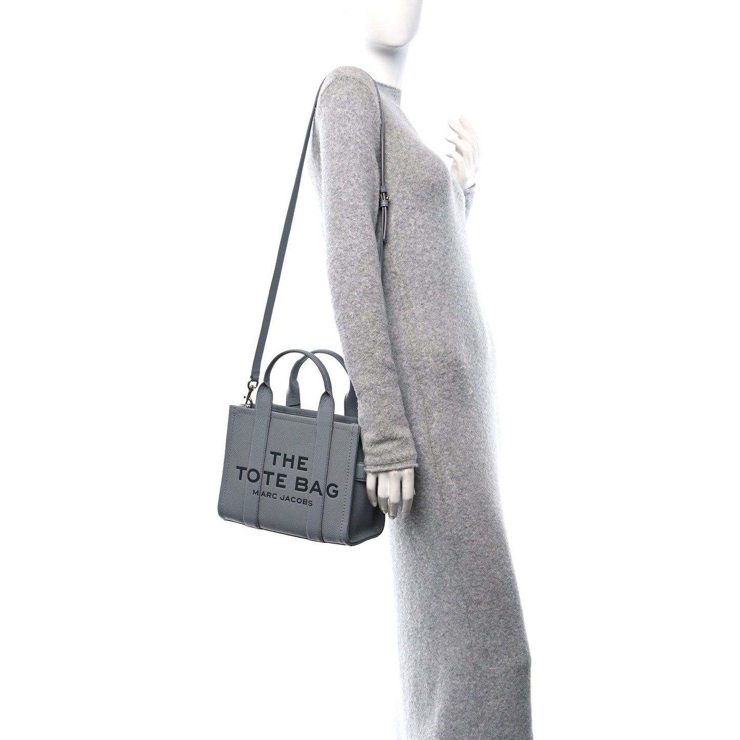 Grained Calfskin Small The Tote Bag Wolf Grey