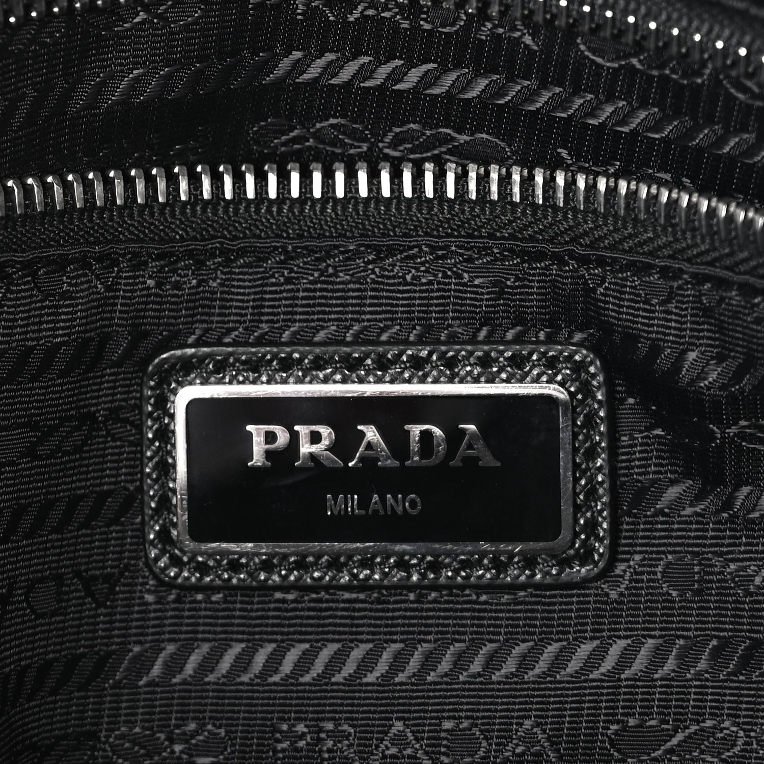 Prada Saffiano Pouch Wristlet Black 6 of 7