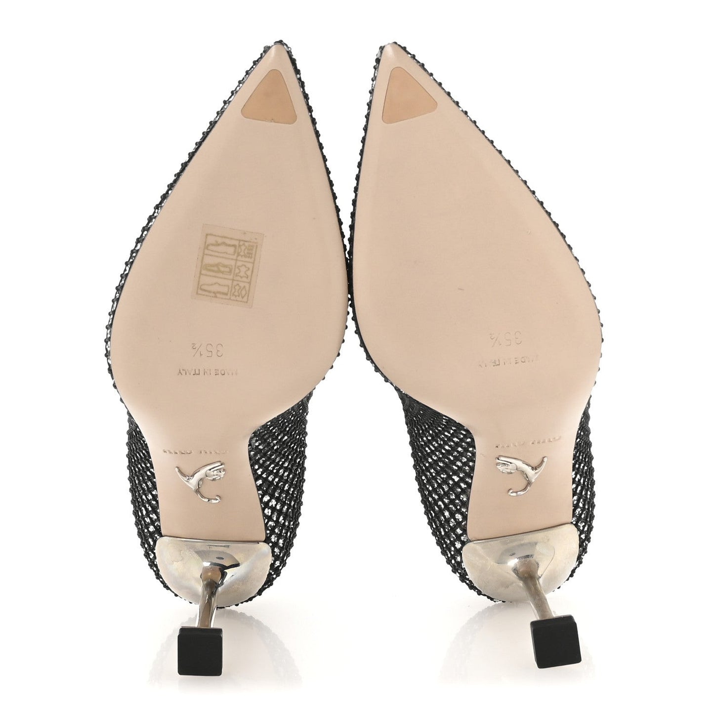 Glitter Rete 85 Pumps 35.5 Silver Black