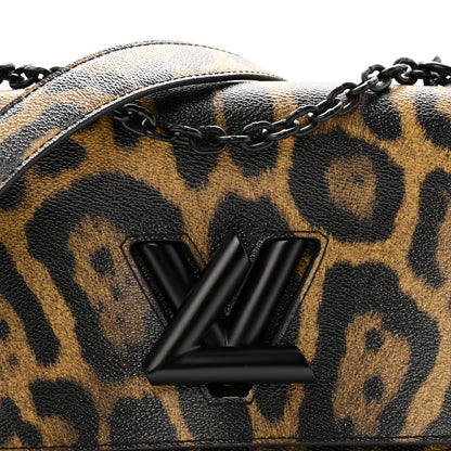 Louis Vuitton Calfskin Wild Animal Print Twist Shoulder Bag MM 7 of 13