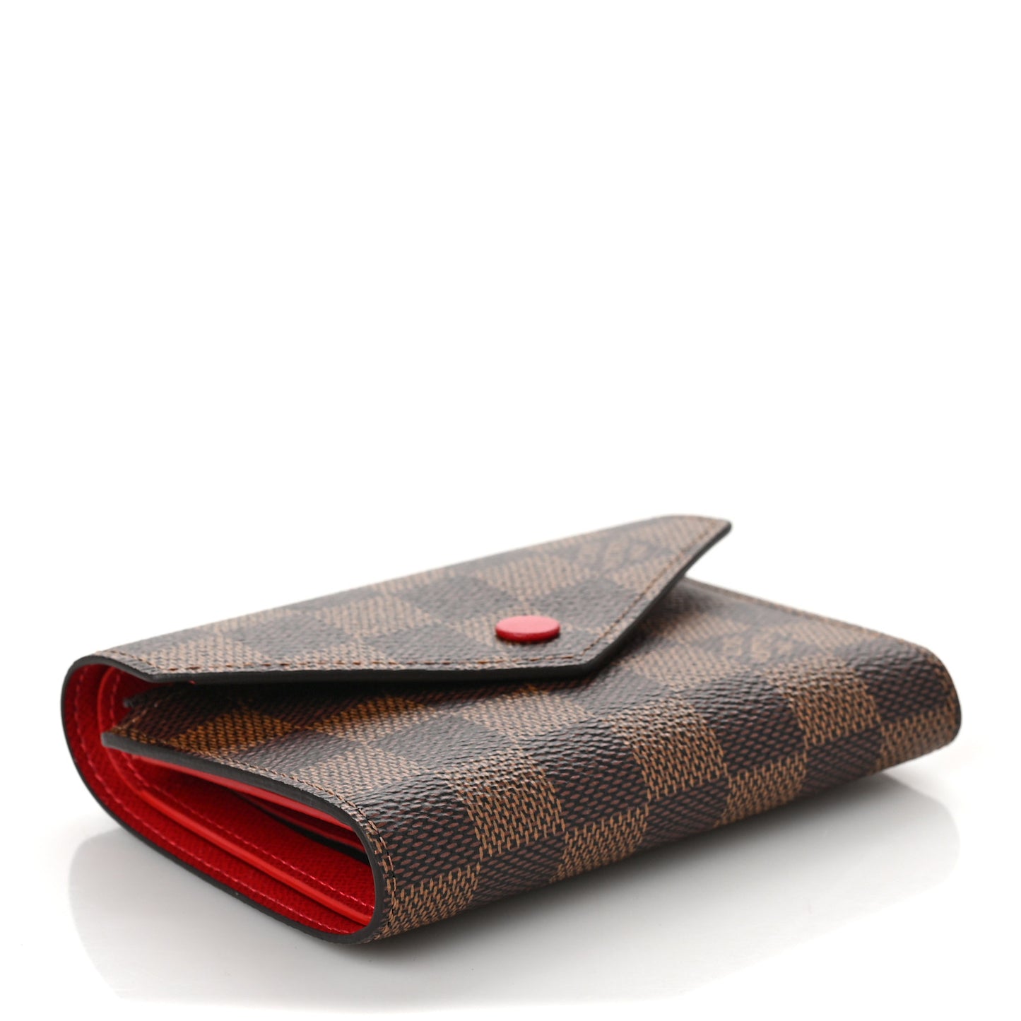 Damier Ebene Victorine Wallet Red