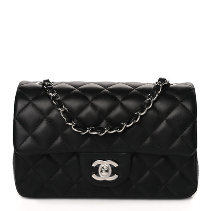 Chanel Lambskin Quilted Mini Rectangular Flap Black 1 of 11