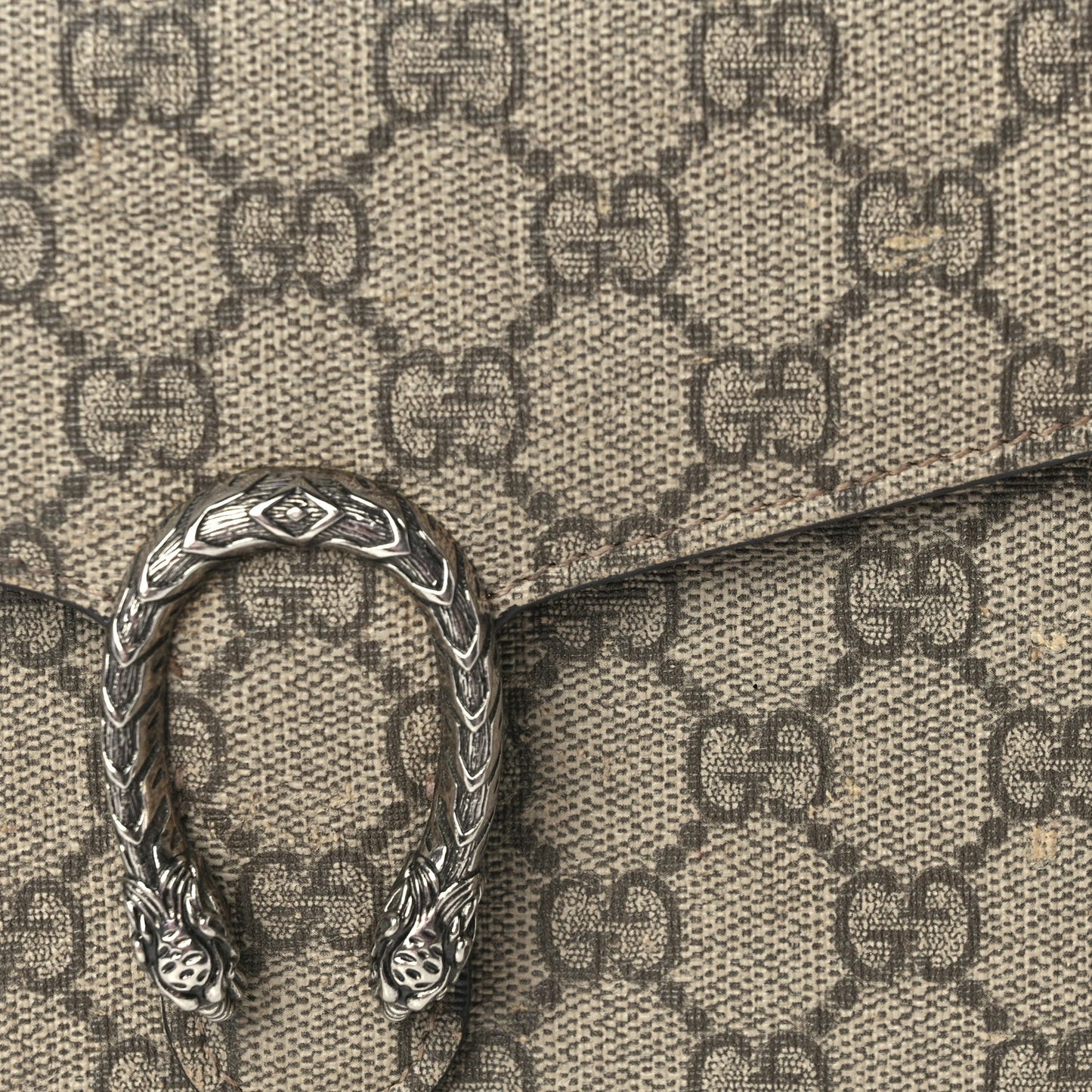 GG Supreme Monogram Mini Dionysus Chain Wallet Beige Vulcanic Red