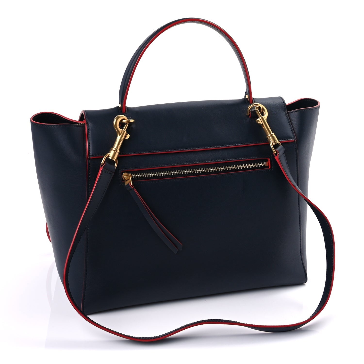 Celine Palmelato Calfskin Mini Belt Bag Navy Red 2 of 9