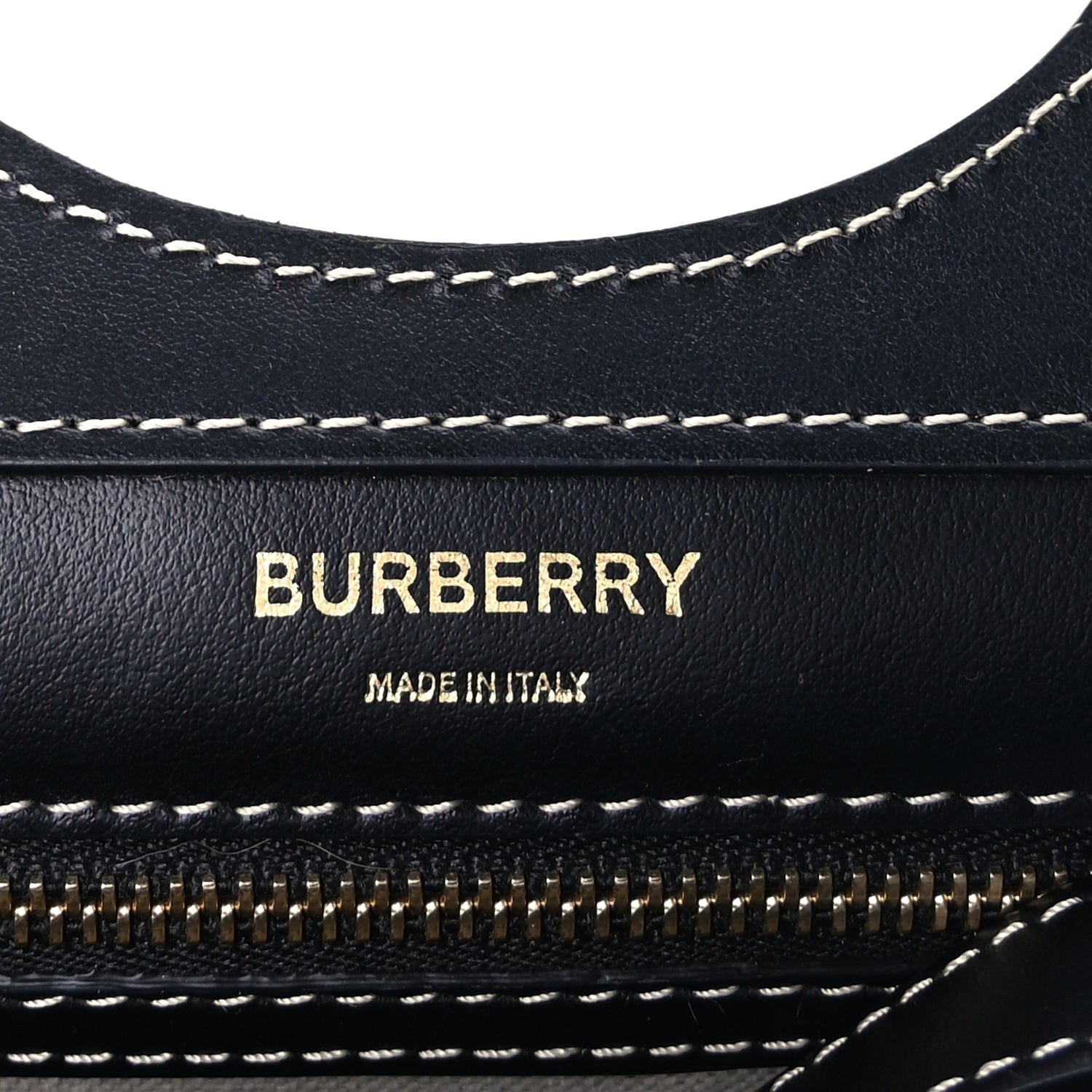 Burberry Smooth Calfskin Canvas Two Tone Mini Pocket Bag  Natural Black 5 of 8