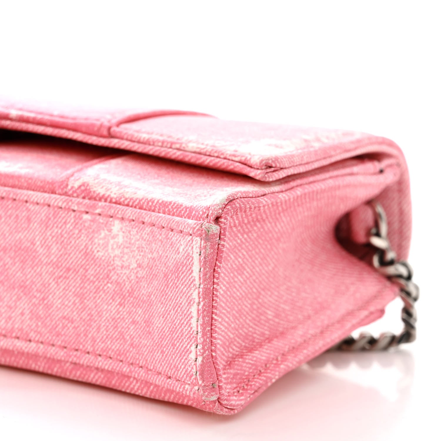 Balenciaga Nappa Denim Printed Hourglass Chain Bag Denim Pink 9 of 9