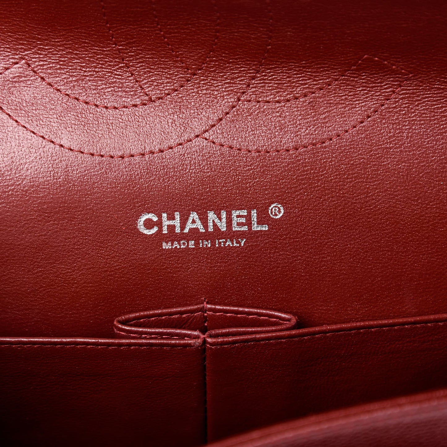 Caviar Quilted Jumbo Double Flap Dark Red