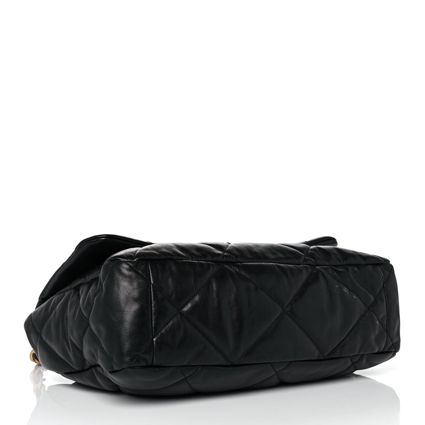 Goatskin Quilted Maxi Chanel 19 Flap Black