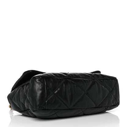 Chanel Goatskin Quilted Maxi Chanel 19 Flap Black 4 of 13
