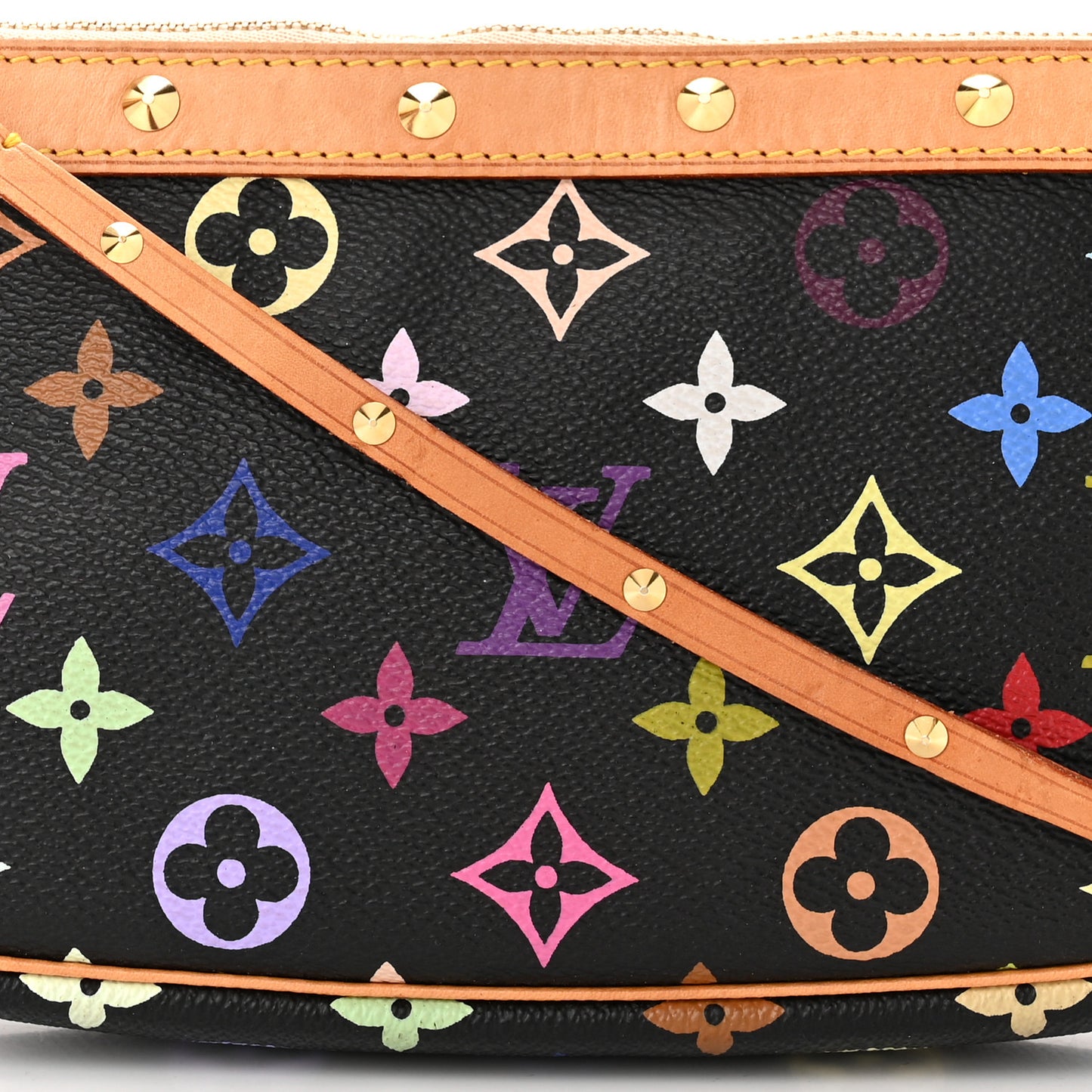 Monogram Multicolor Pochette Accessories Black