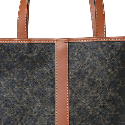 Celine Triomphe Canvas Calfskin Small Cabas Bag Tan 6 of 8