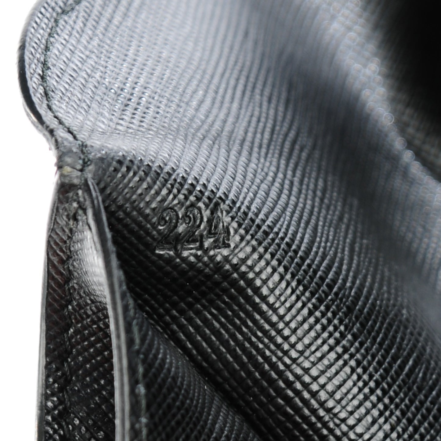 Saffiano Metal Envelope Wallet Black