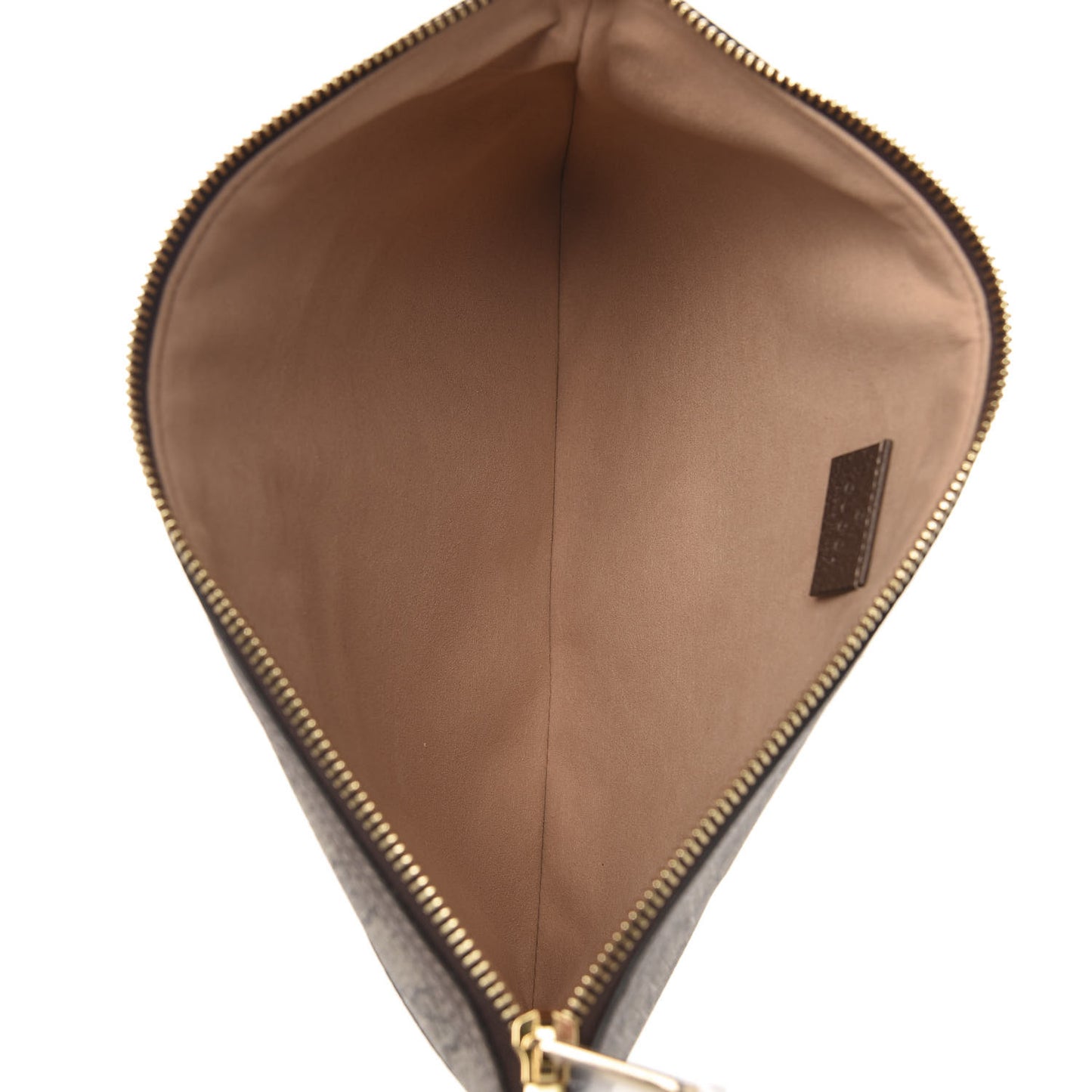 GG Supreme Monogram Large Ophidia Pouch Clutch Brown