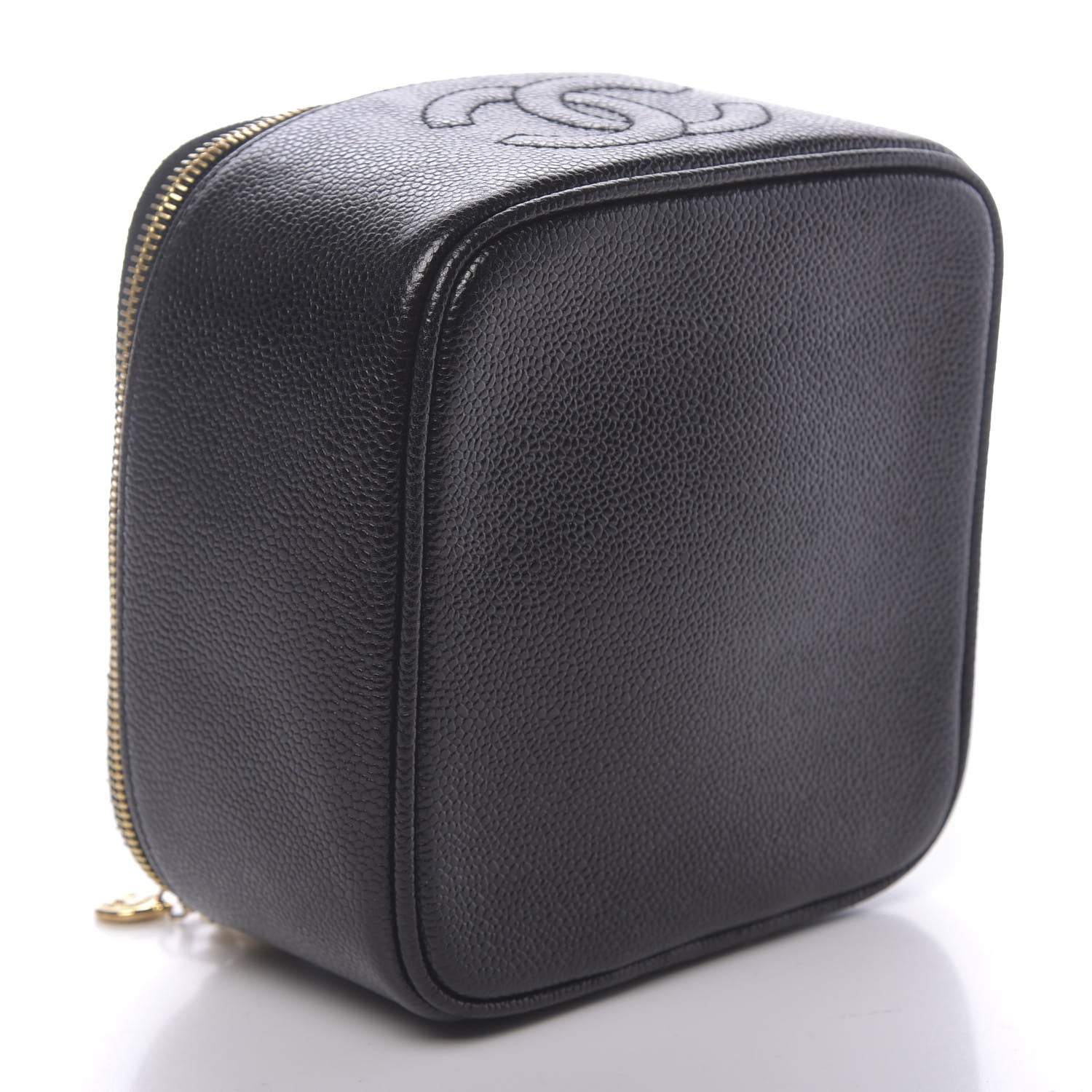Chanel Caviar CC Vanity Cosmetic Case Black 4 of 9
