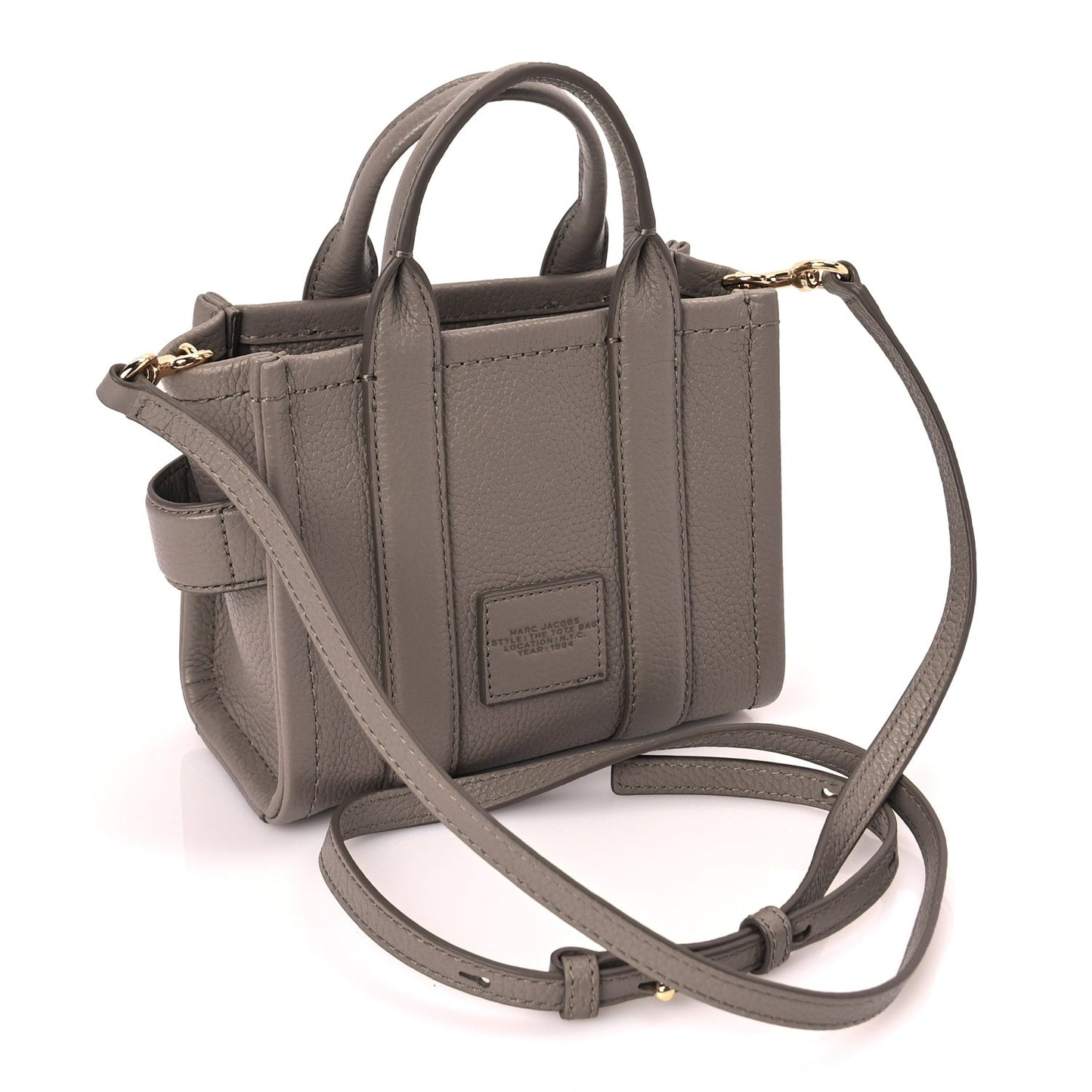Grained Calfskin Small The Tote Bag Cement