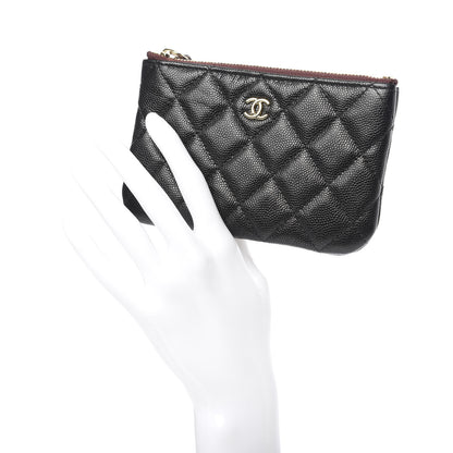 Chanel Caviar Quilted Small Cosmetic Case Black 2 of 8