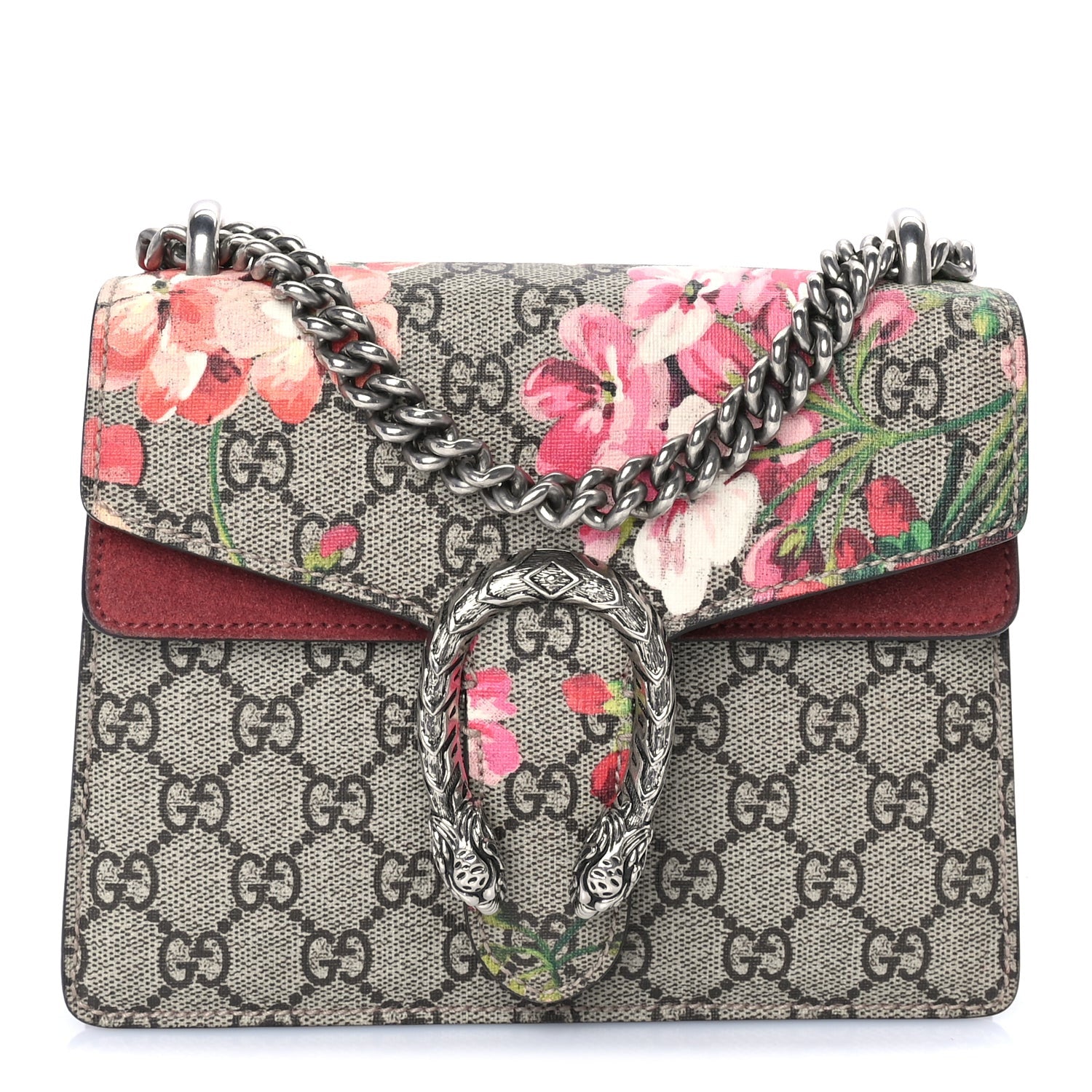 Gucci GG Supreme Monogram Blooms Mini Dionysus Shoulder Bag Beige Multicolor Dry Rose 1 of 8