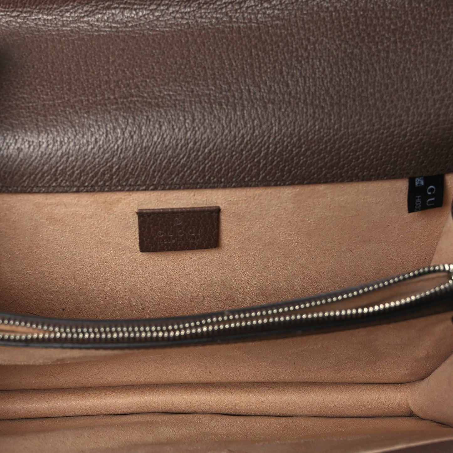 GG Supreme Monogram Textured Dollar Calfskin Top Handle Dionysus Shoulder Bag Beige Ebony New Acero