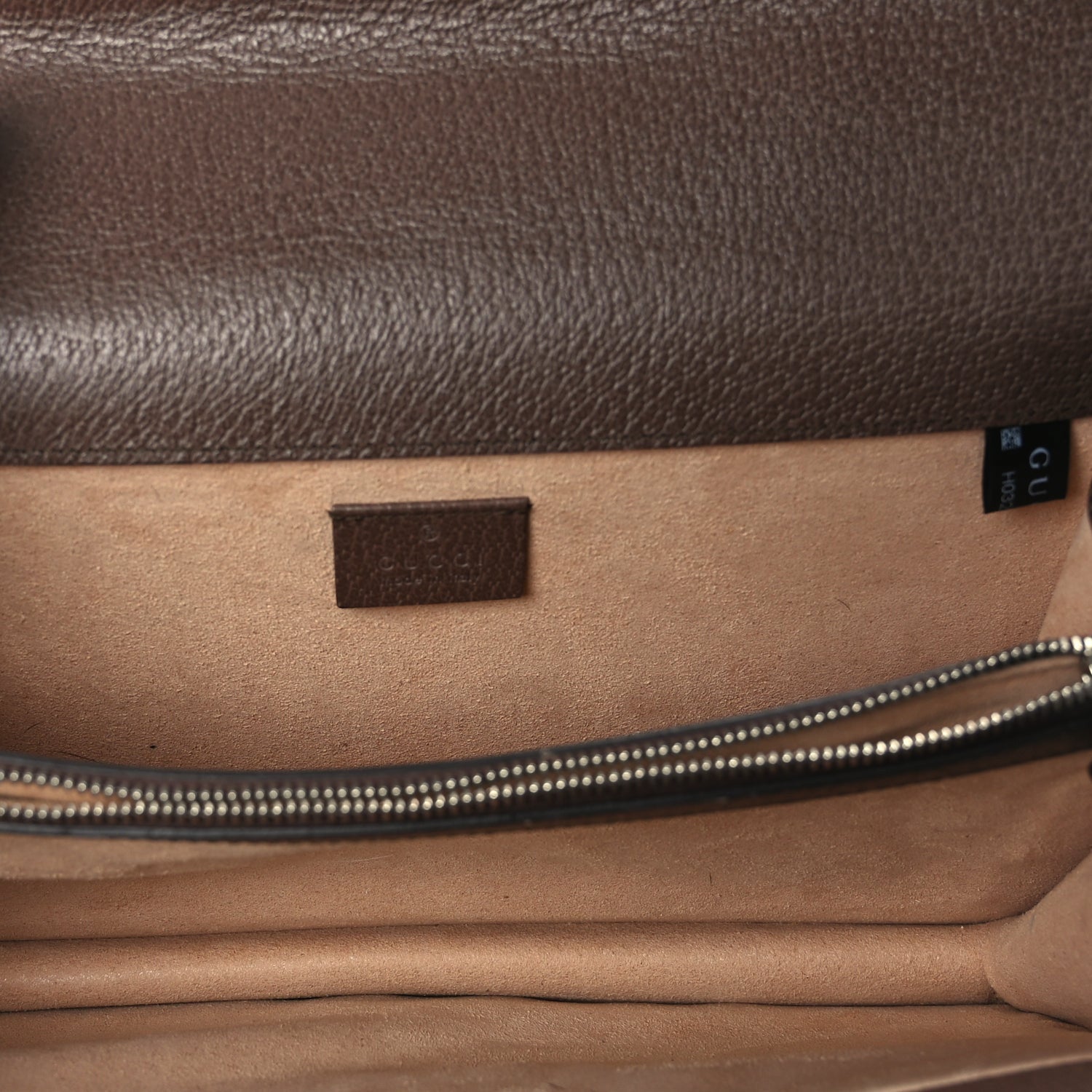 Gucci GG Supreme Monogram Textured Dollar Calfskin Top Handle Dionysus Shoulder Bag Beige Ebony New Acero 4 of 9